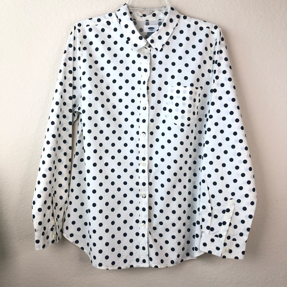 Old Navy Tops - Old Navy polka dot shirt size: L